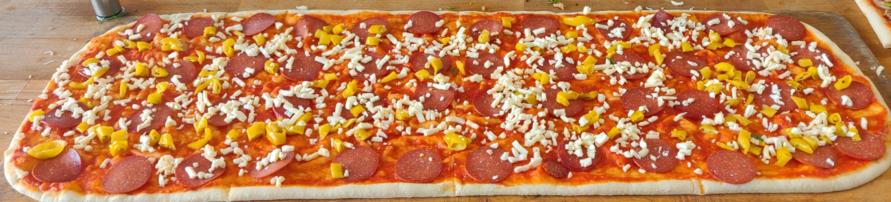 Famillien Pizza (Party Pizza -max bis 3 Sorten )